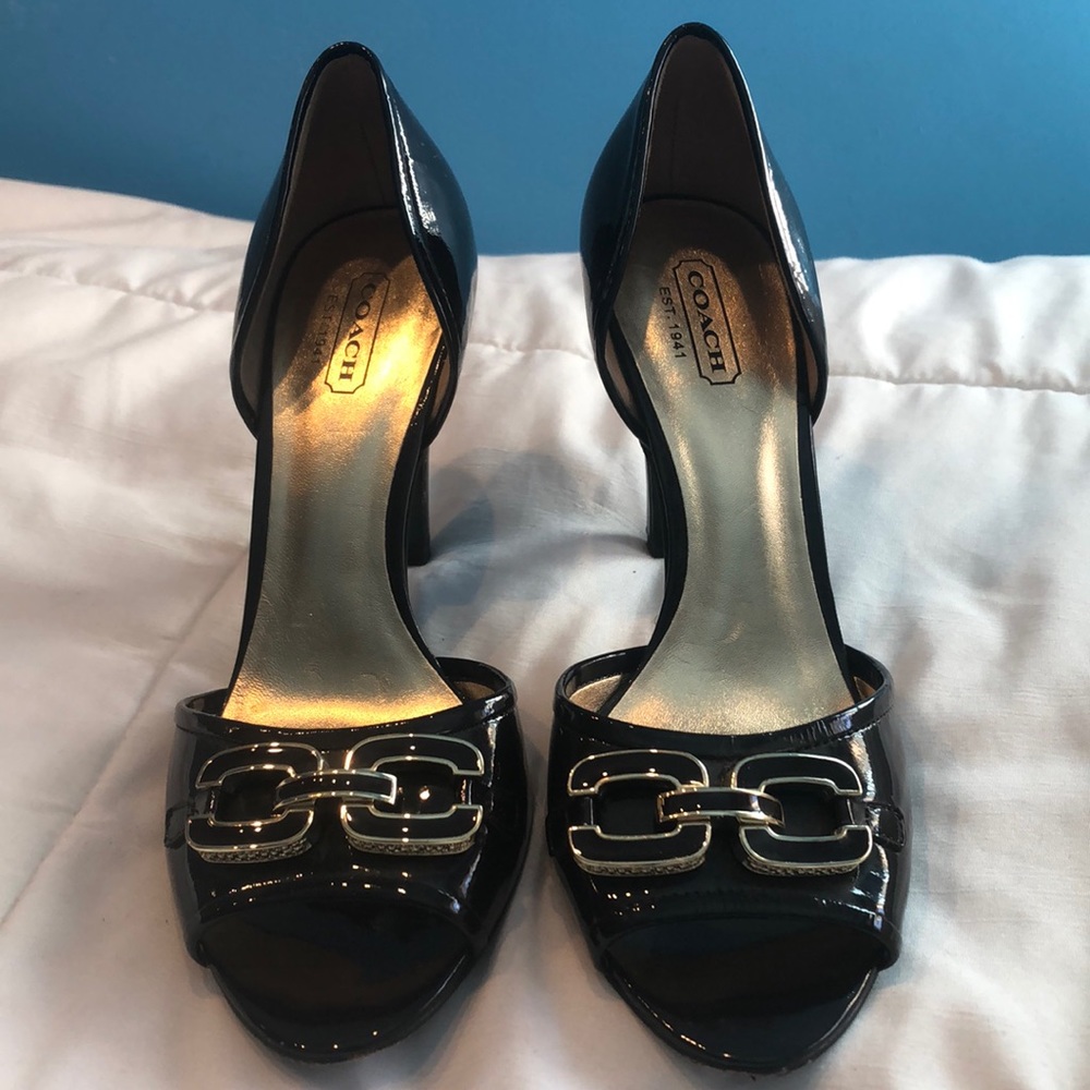 Authentic Coach Belinda Open Toe Heels/Pumps -6B
